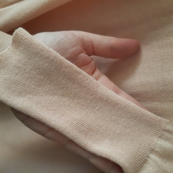 *NWOT* Zara Knit Soft Ballet Pink Rayon Chiffon Shawl Collar Cardigan Med - Picture 4 of 9